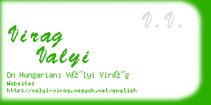 virag valyi business card